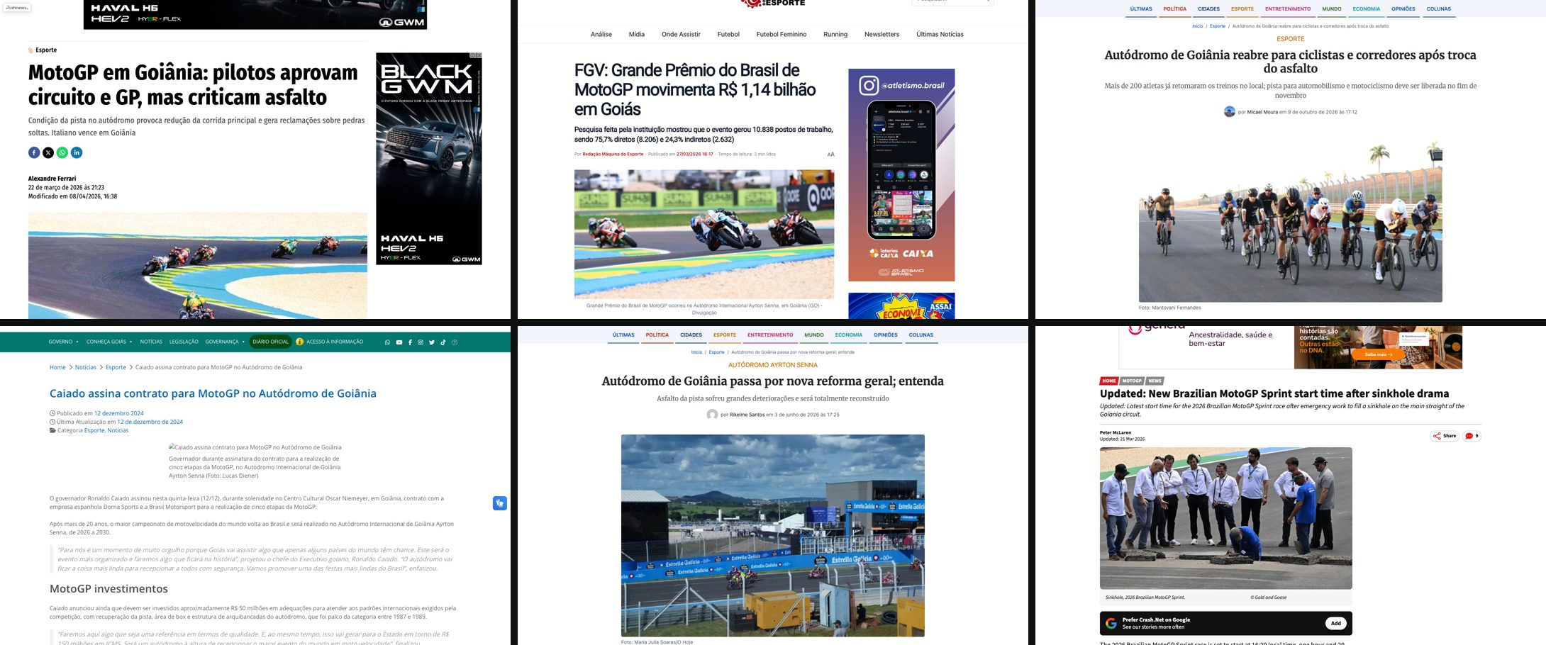 Prints de matérias tirados automaticamente